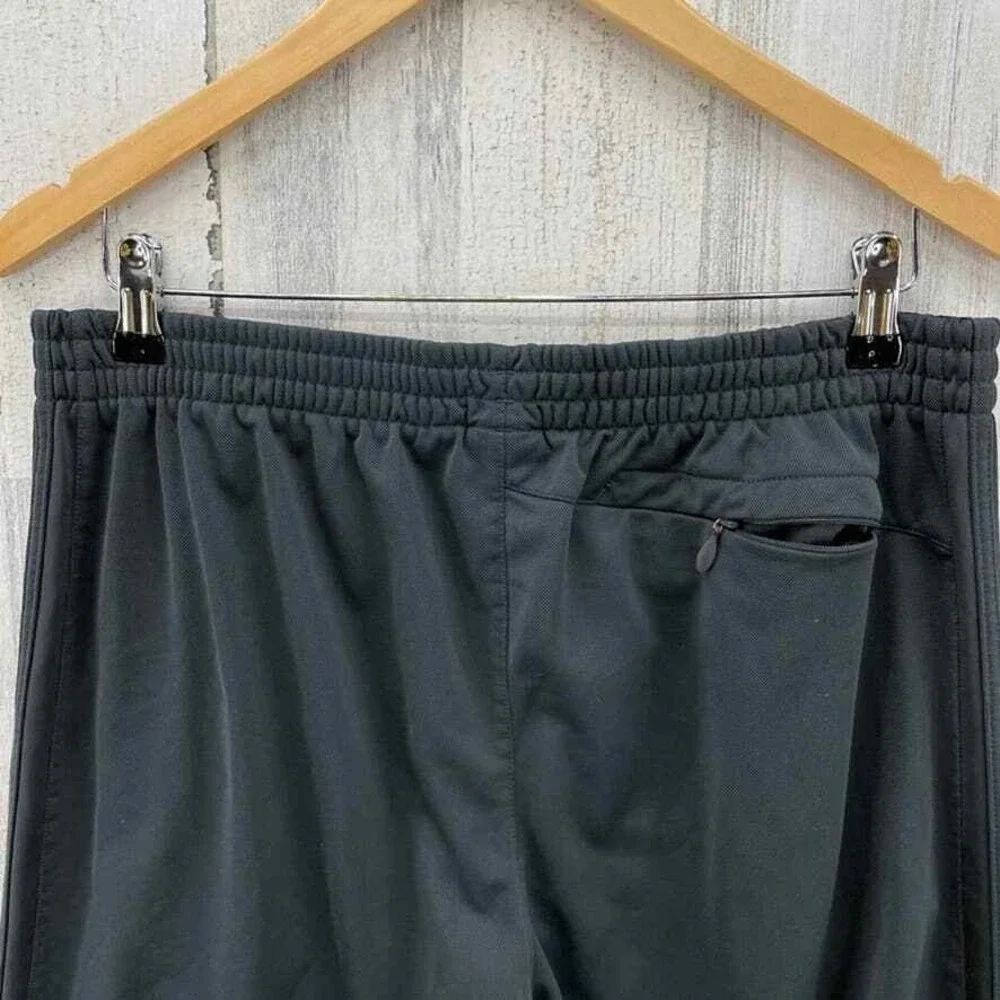Adidas Track Workout Pants Mens Large‎ Grey Polyester Elastic Waist Pockets
